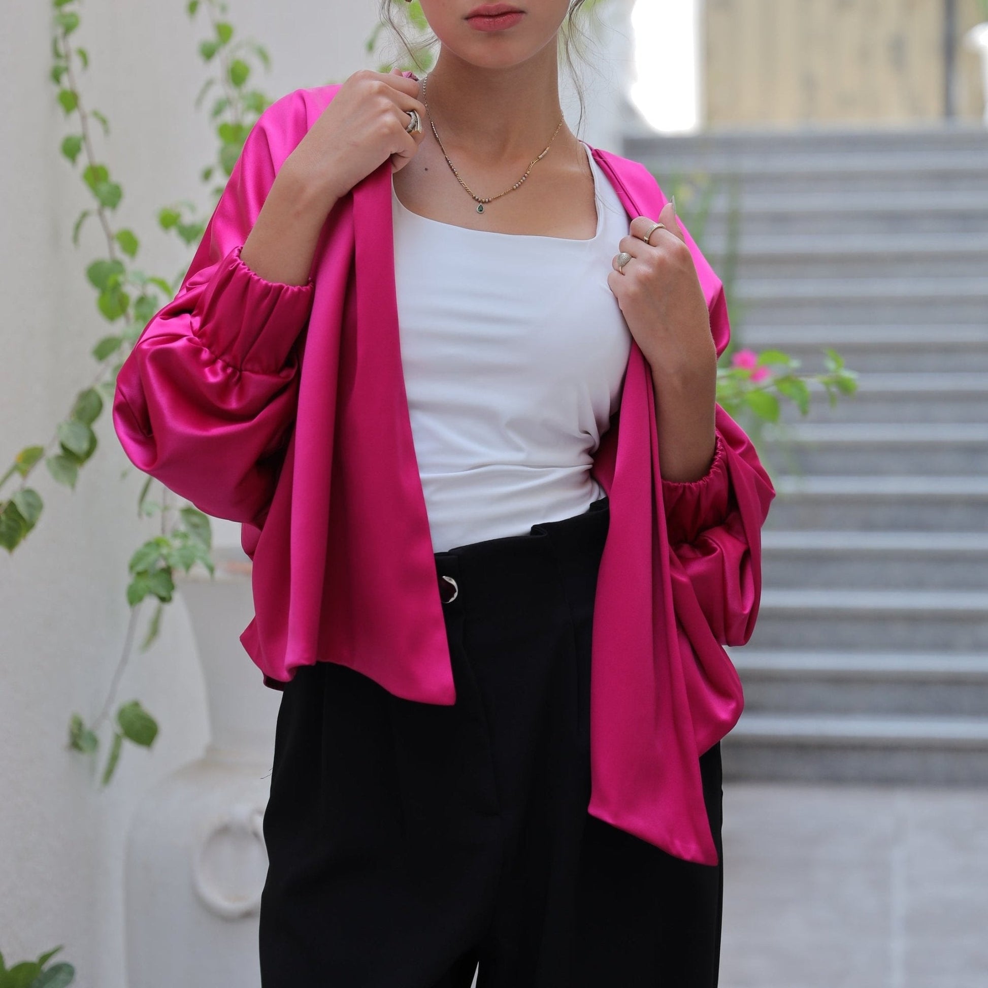 CLOCHE CROPPED JACKET - Siestudioegypt