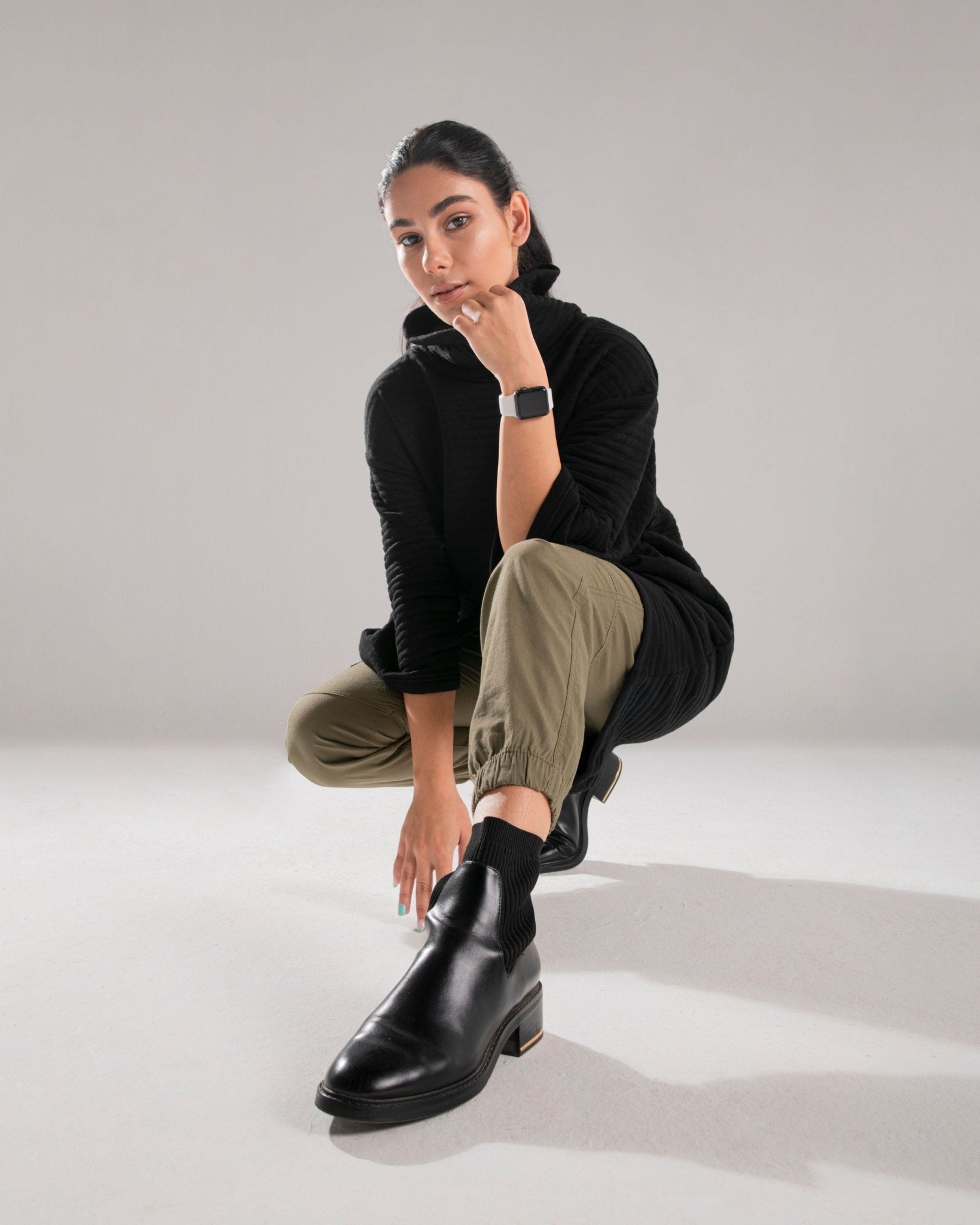 BLACK QUILTED TOP - Siestudioegypt