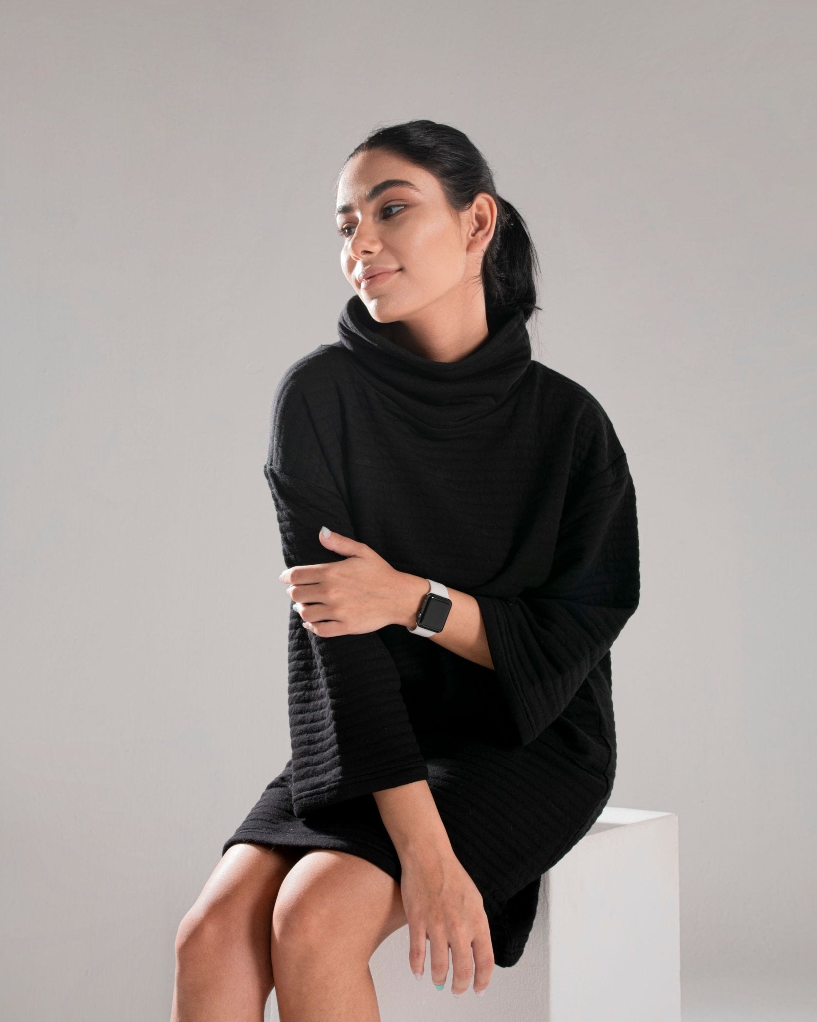 BLACK QUILTED TOP - Siestudioegypt