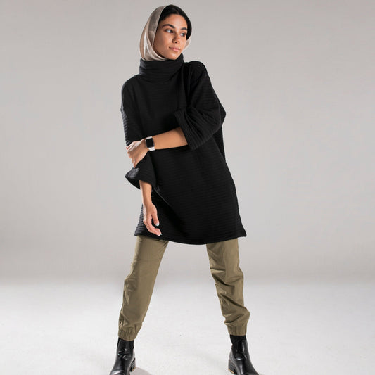 BLACK QUILTED TOP - Siestudioegypt