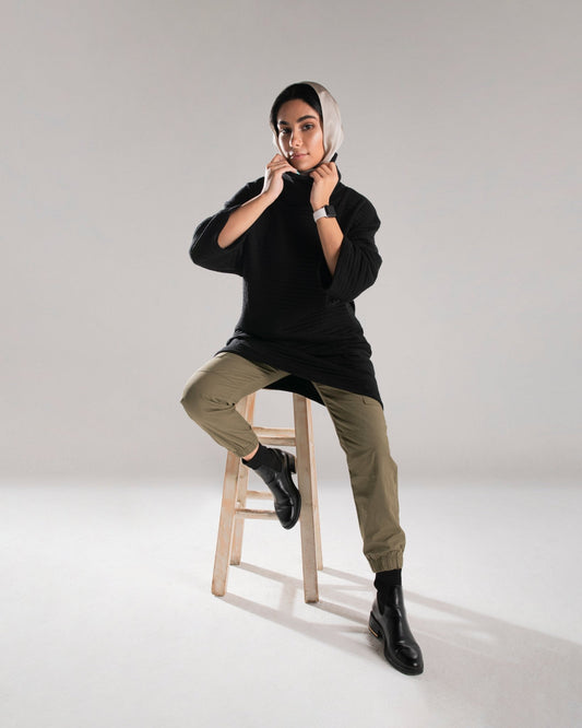 BLACK QUILTED TOP - Siestudioegypt