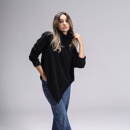 ASYMMETRIC HIGH COLLAR TOP - Siestudioegypt